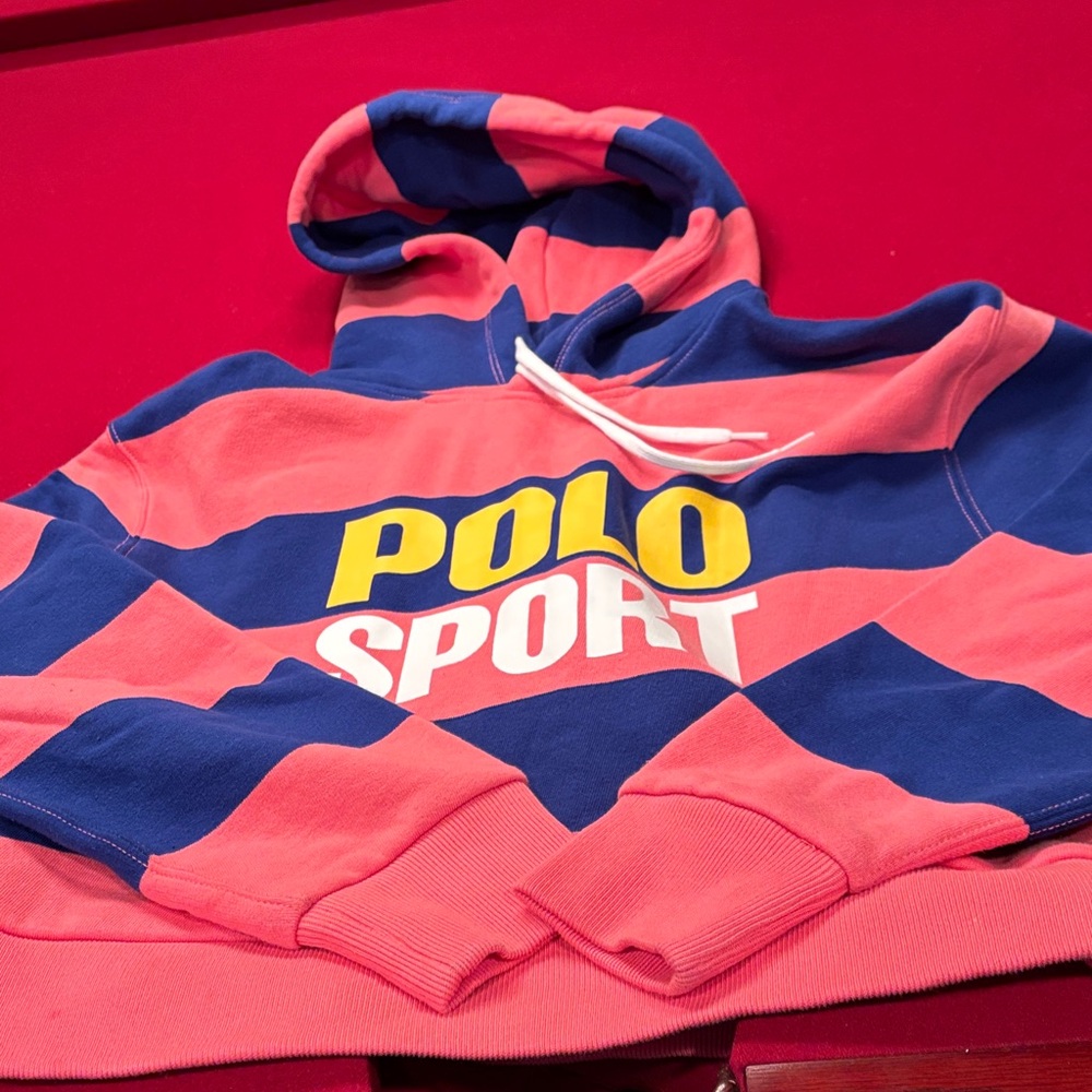 Polo by Ralph Lauren Striped Hoodie - Pink, Blue, Yellow - Picture 2 of 6